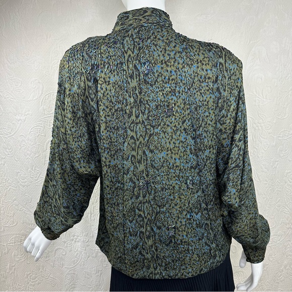 Lillie Rubin Exclusive Silk Vintage Beaded Blouse - Picture 6 of 16